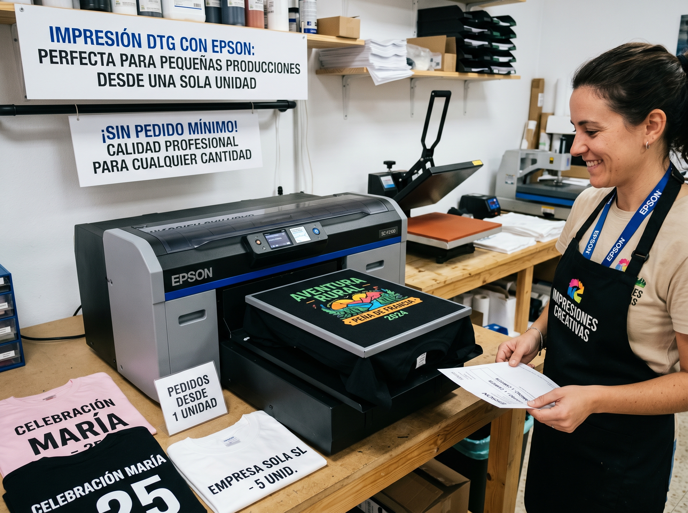 ¿DTG sirve para pocas camisetas?